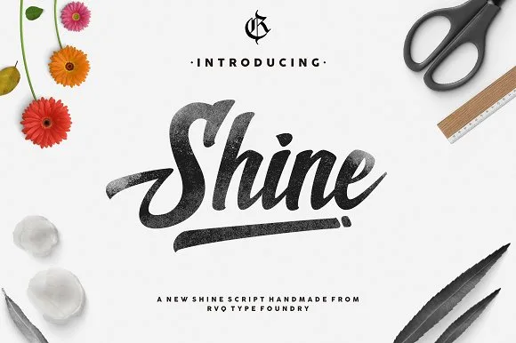 Shine Font Shine Font Poster 1