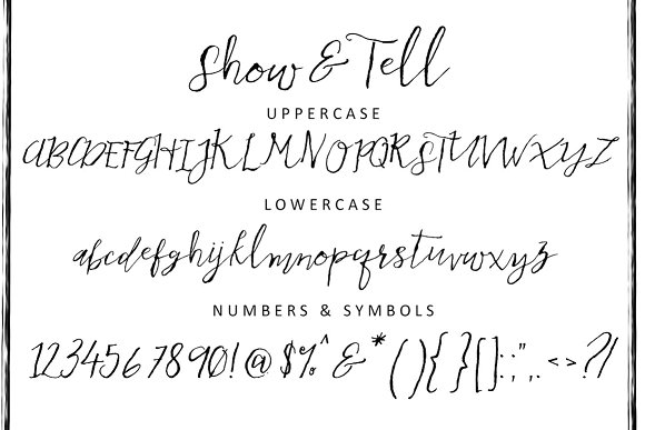 Show & Tell Font