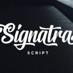Signatra Script Font Poster 1