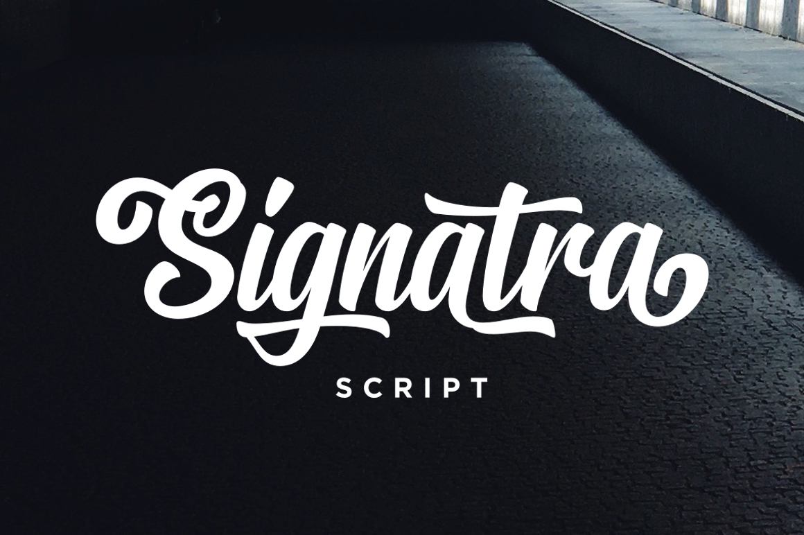 Signatra Script Font Poster 1