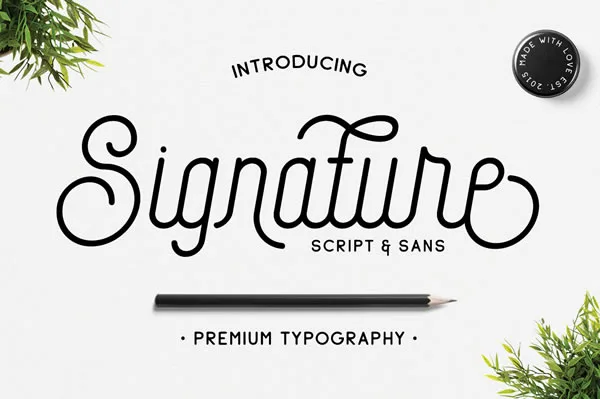 Signature Font Signature Font Poster 1