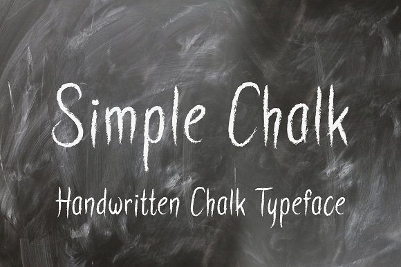 Simple Chalk Font Poster 1