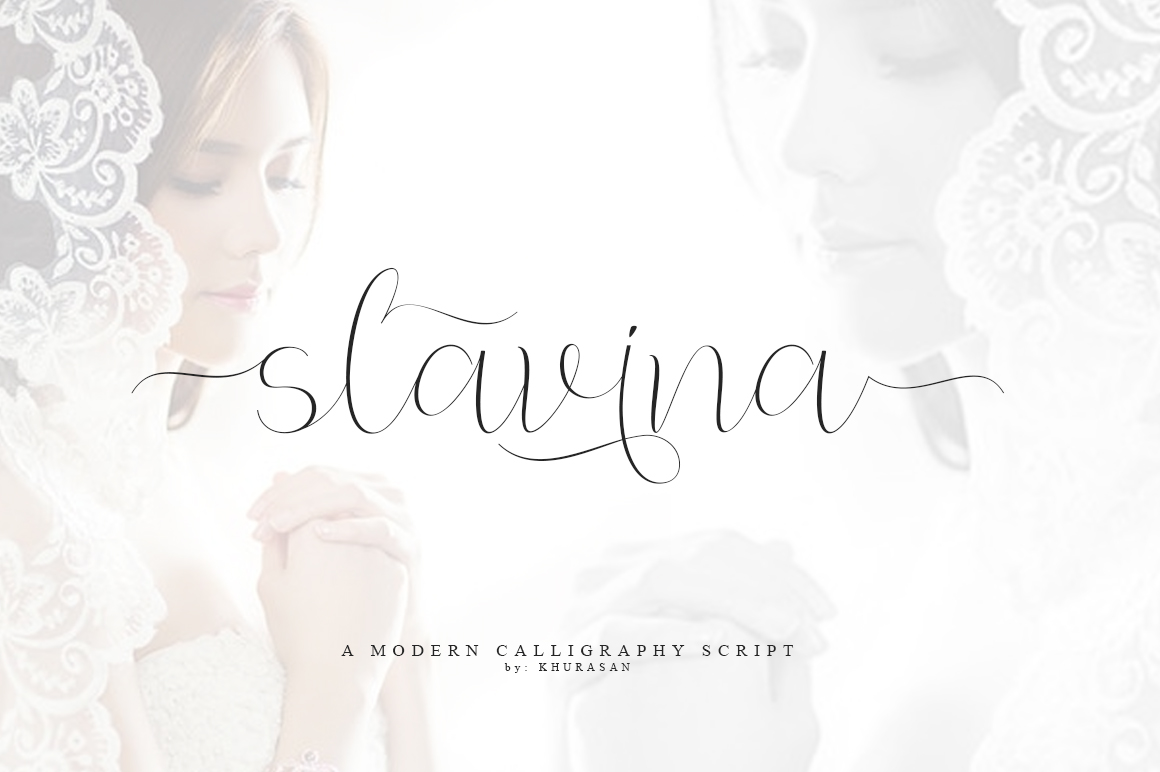 Slavina Script Font Poster 1