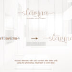 Slavina Script Font Poster 10