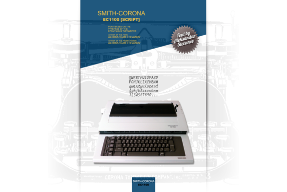 Smith-Corona EC1100 Script Font Poster 1