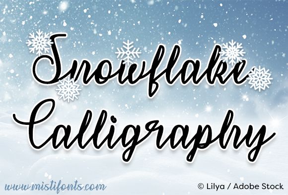 Snowflake Calligraphy Font Poster 1