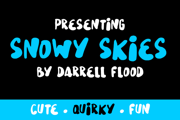 Snowy Skies Font Poster 1