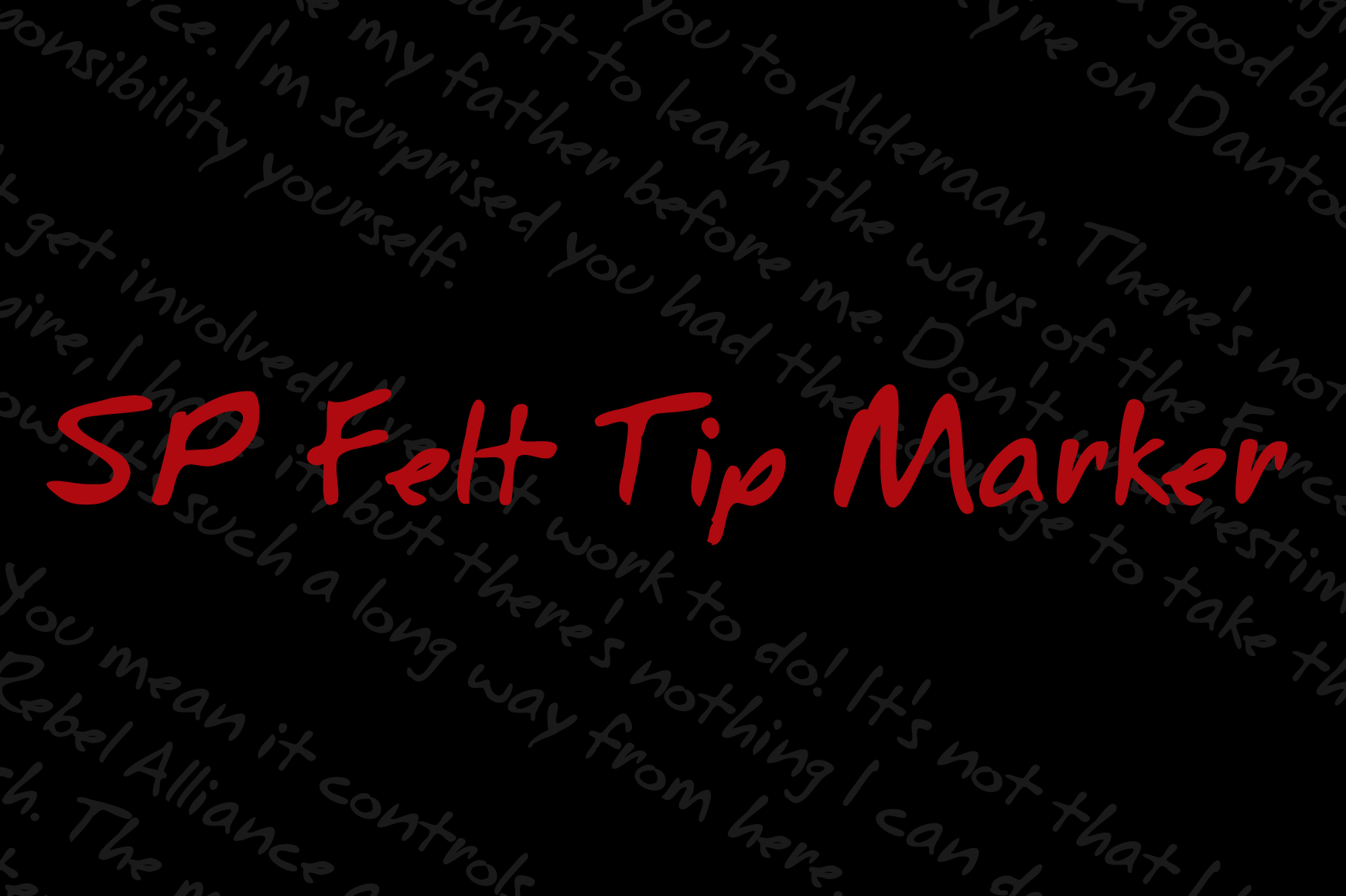 SP Felt Tip Marker Font