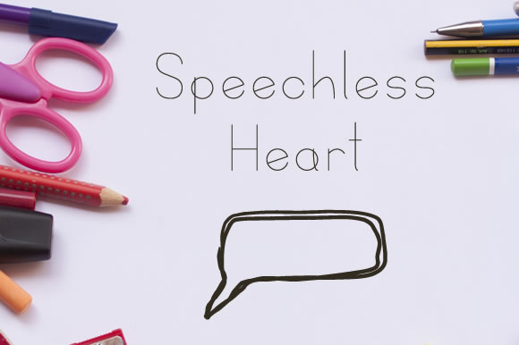 Speechless Heart Font Poster 1