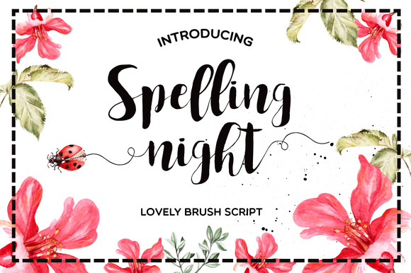 Spelling Night Font Poster 1