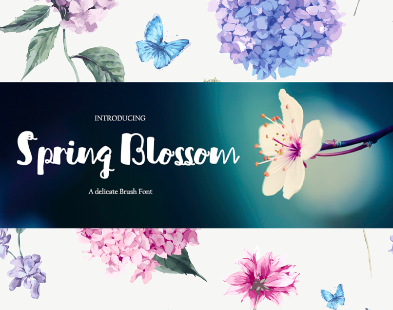Spring Blossom Font Poster 1