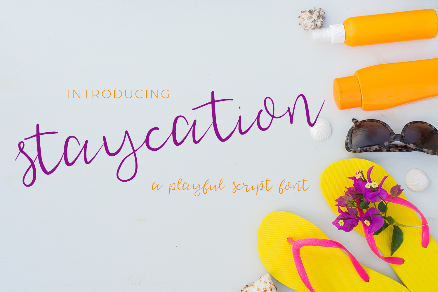 Staycation Script Font Poster 1