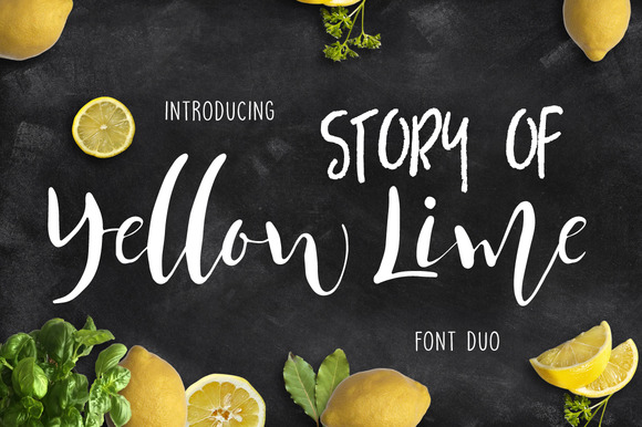 Story of Yellow Lime Font Poster 1