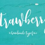 Strawberry Script Font Poster 1