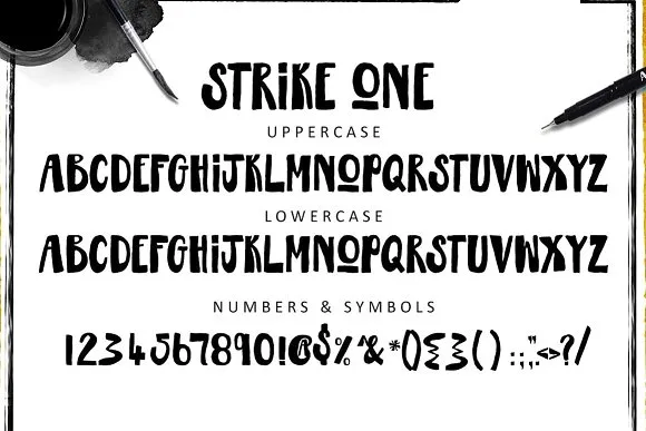 Strike One Font Strike One Font Poster 1