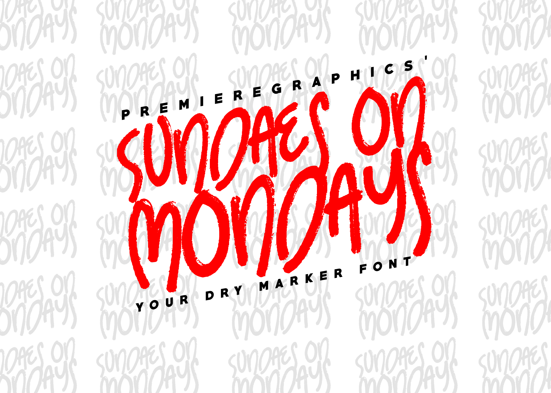 Sundaes on Mondays Font Poster 1