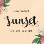 Sunset Script Font Poster 1