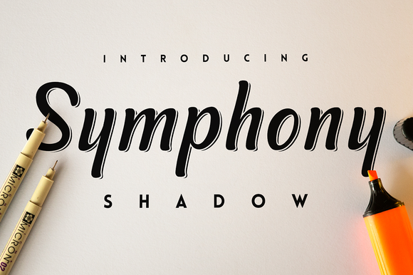 Symphony Shadow Font Poster 1
