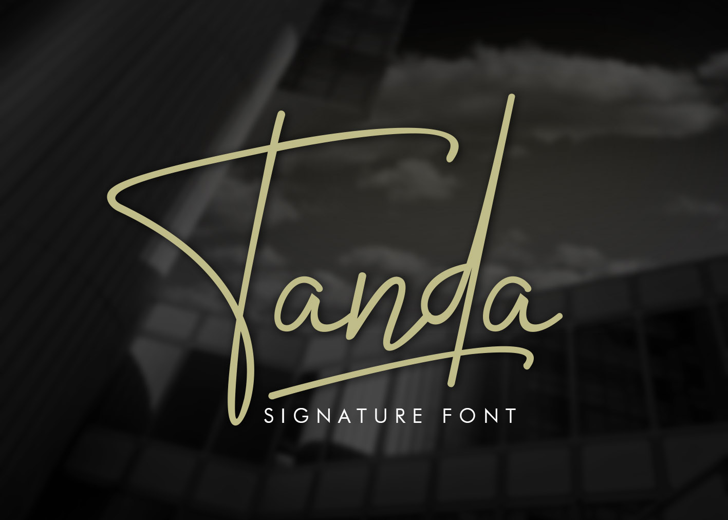 Tanda Signature Font Poster 1