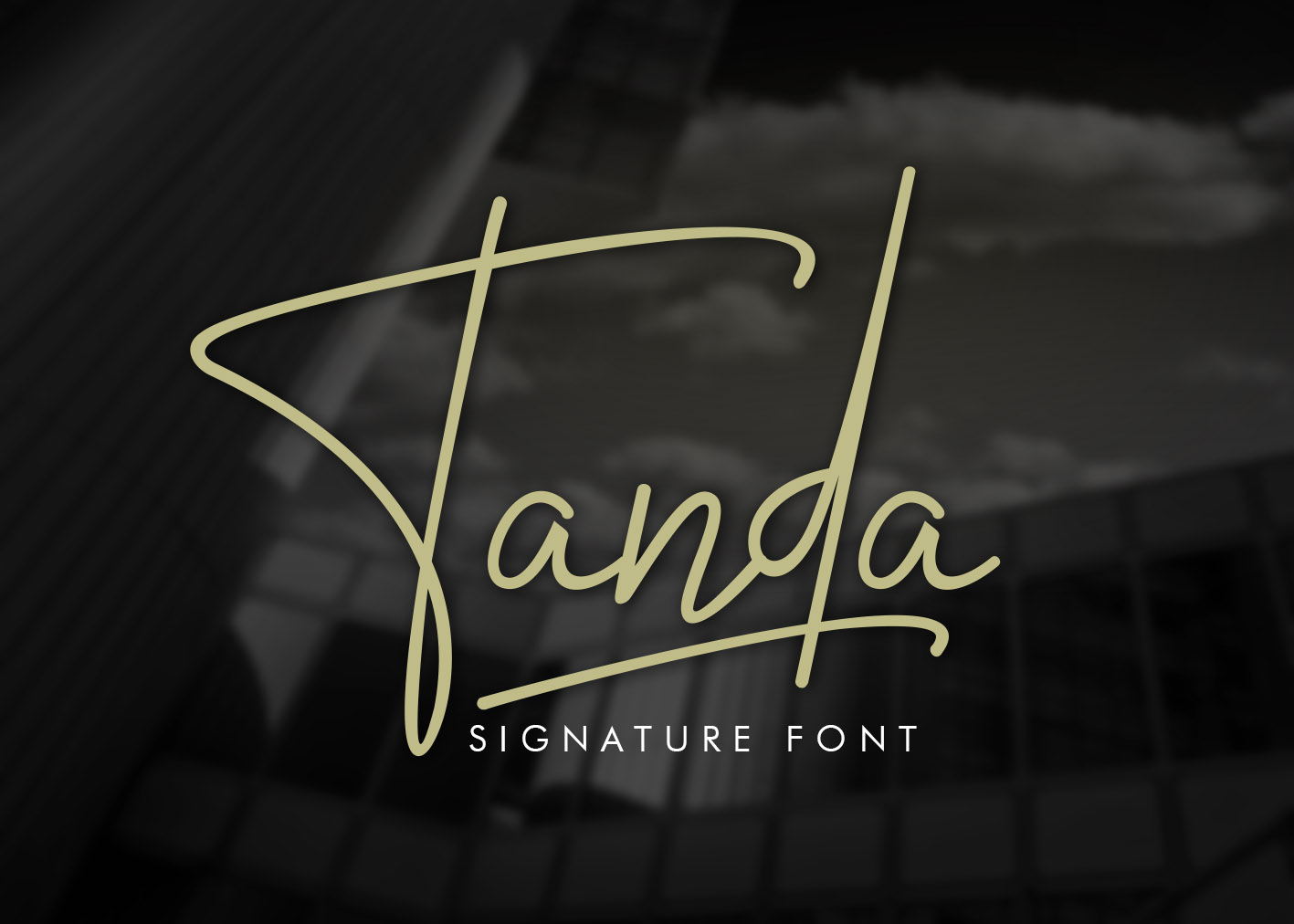 Tanda Signature Font Poster 1