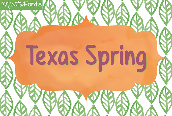 Texas Spring Font Poster 1