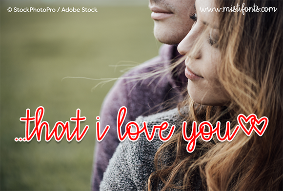 That I Love You Font That I Love You Font Poster 1