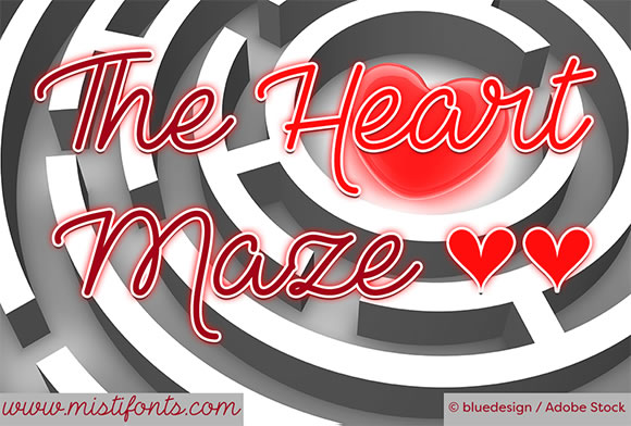The Heart Maze Font Poster 1