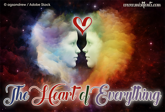 The Heart of Everything Font The Heart of Everything Font Poster 1