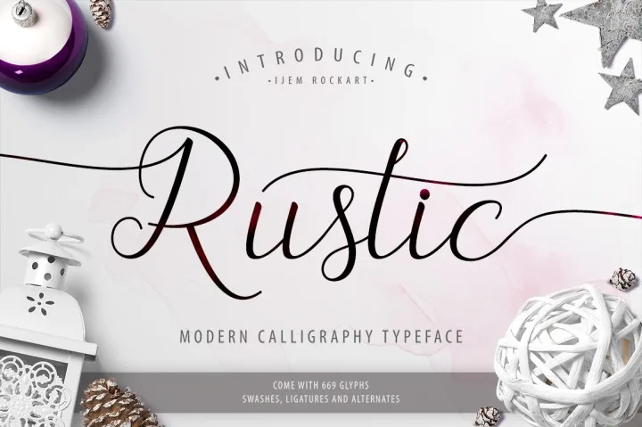 The Rustic Script Font The Rustic Script Font Poster 1