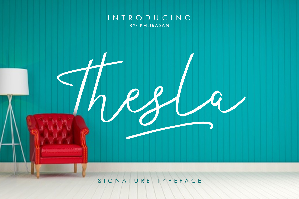 Thesla Script Font