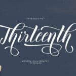Thirteenth Script Font Poster 1