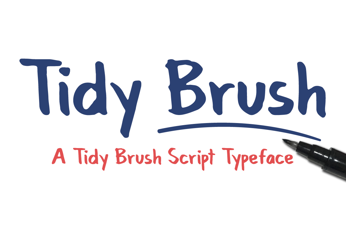Tidy Brush Font Poster 1