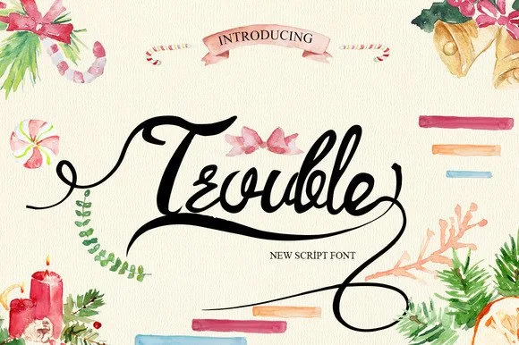Trouble Font Trouble Font Poster 1