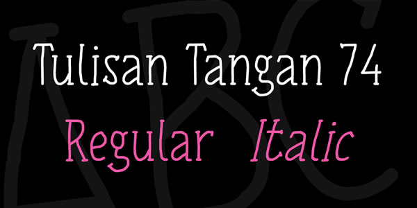 Tulisan Tangan 74 Font