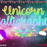 Unicorn Calligraphy Font Poster 1