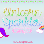 Unicorn Sparkles Font Poster 1