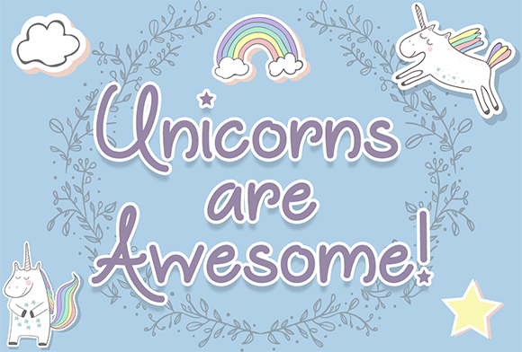 Unicorns Are Awesome Font