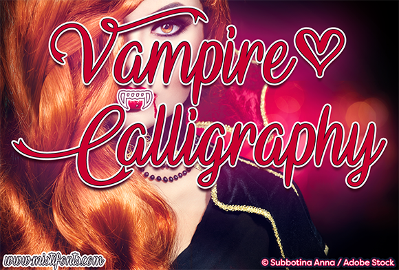 Vampire Calligraphy Font Poster 1