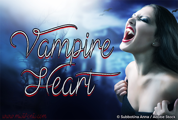 Vampire Heart Font Poster 1