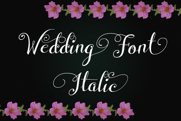 Wedding Font Italic Font Poster 1