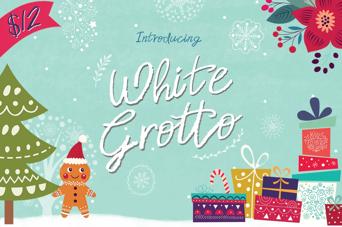 White Grotto Font White Grotto Font Poster 1