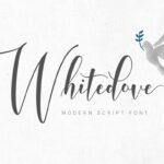 Whitedove Script Font Poster 1