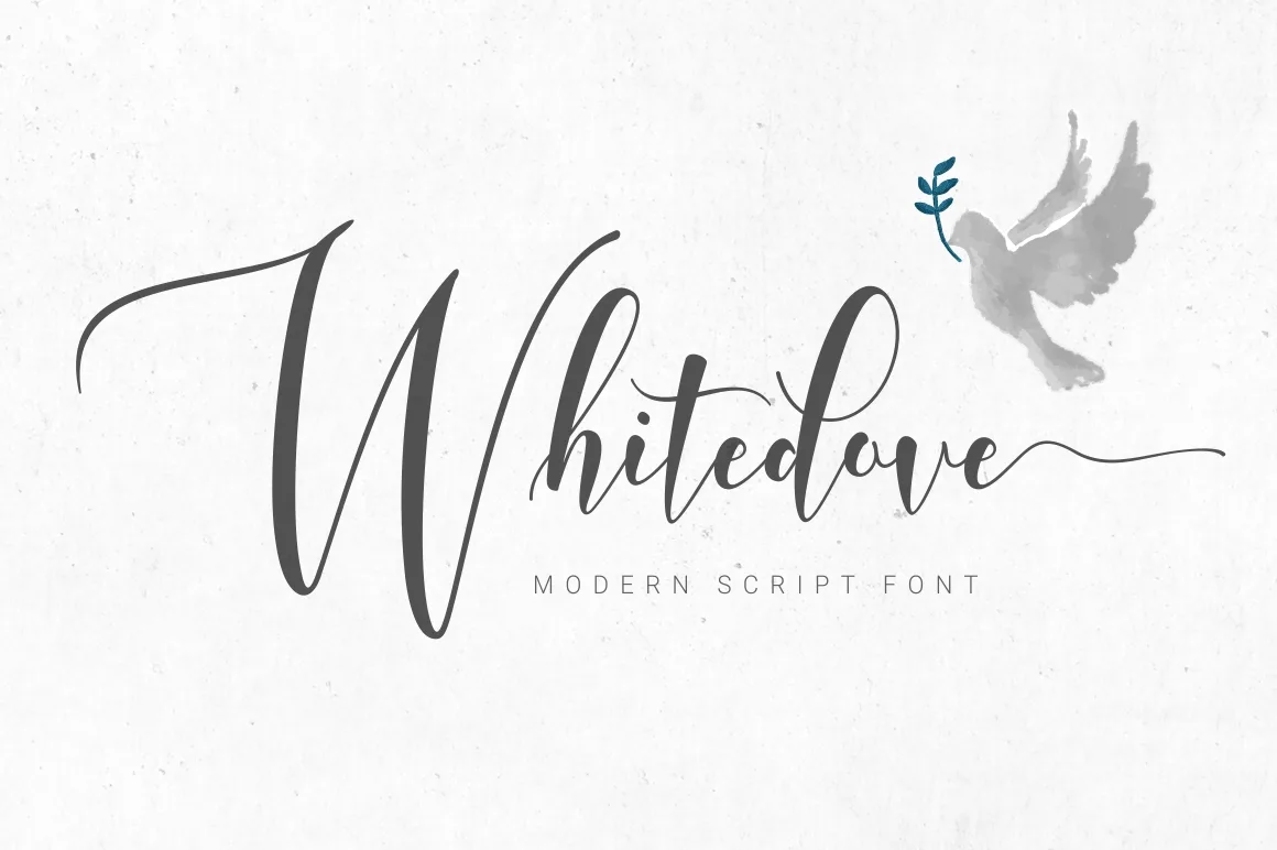Whitedove Script Font Whitedove Script Font Poster 1