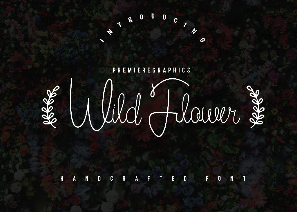 Wild Flower Font Poster 1