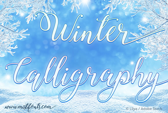 Winter Calligraphy Font Poster 1