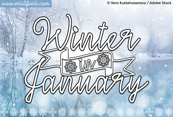 Winter in January Font Poster 1