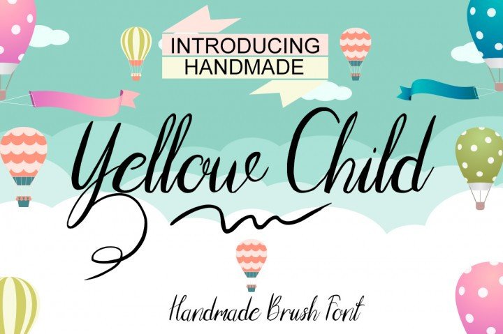 Yellow Child Font Poster 1