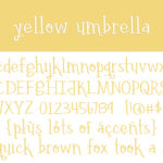 Yellow Umbrella Font Poster 2