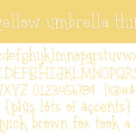 Yellow Umbrella Thin Font Poster 2