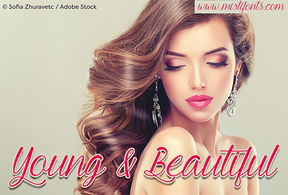Young and Beautiful Font Poster 1